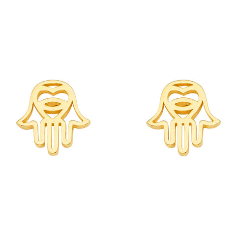 14k Yellow Gold Assorted Earrings With Push Back