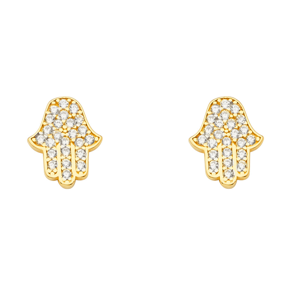 14k Yellow Gold Assorted Earrings With Push Back