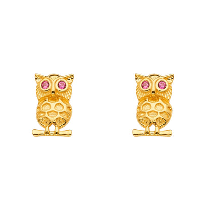 14k Yellow Gold Assorted Earrings With Push Back
