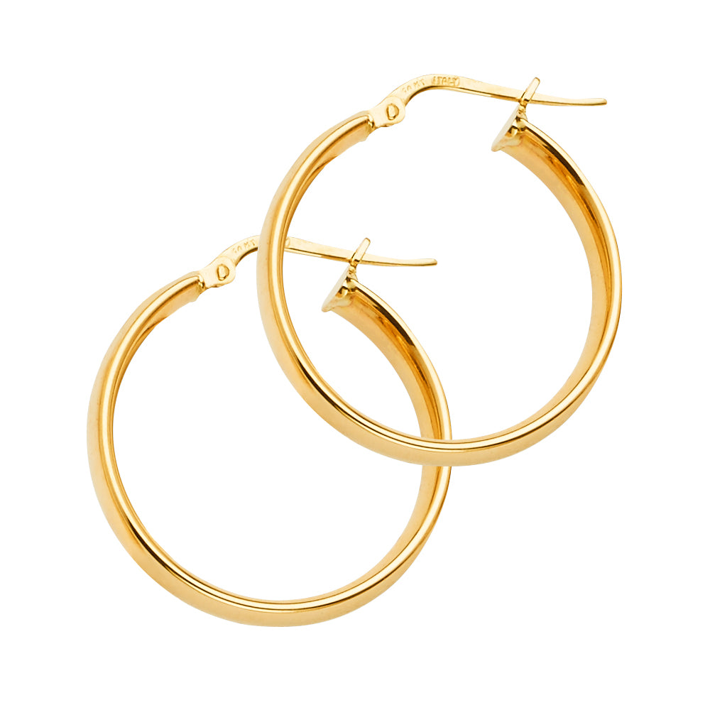 14K Yellow Gold Hoop Earrings