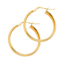 Load image into Gallery viewer, 14K Yellow Gold Hoop Earrings