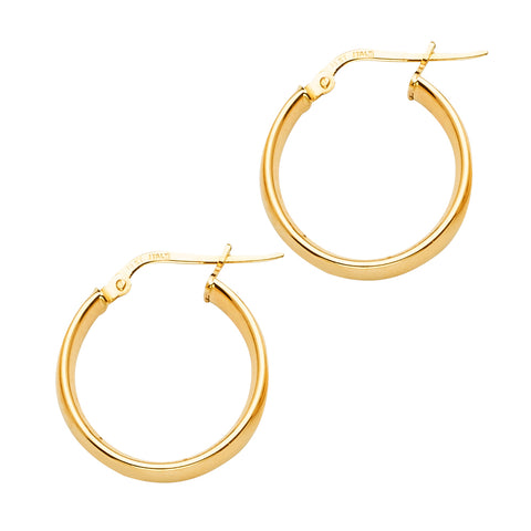 14K Yellow Gold Hoop Earrings