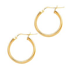 14K Yellow Gold Hoop Earrings