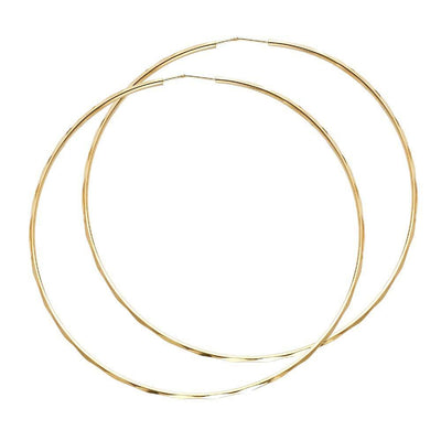 14K Yellow Gold 1.5mm Hoop Earrrings