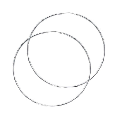 14K White Gold 1.5mm Hoop Earrrings