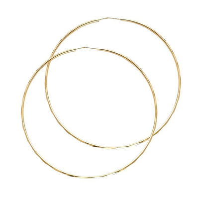 14K Yellow Gold 1.5mm Hoop Earrrings