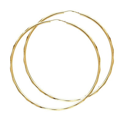 14K Yellow Gold 1.5mm Hoop Earrrings