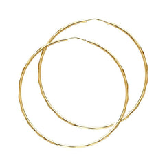 14K Yellow Gold 1.5mm Hoop Earrrings