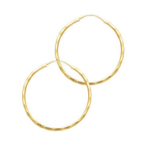 14k Yellow Gold 1.5mm Hoop Earrings