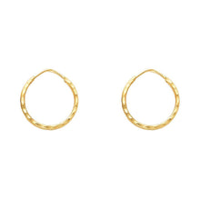 Load image into Gallery viewer, 14k Yellow Gold 1.5mm Hoop Earrings