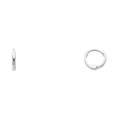 14K White Gold 1.5mm Huggies Earrings