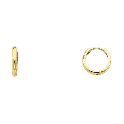 14K Yellow Gold 2mm Huggies Earrings