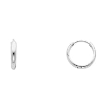 Load image into Gallery viewer, 14K White Gold 2mm Huggies Earrings