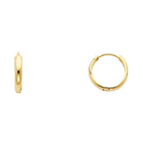 14K Yellow Gold 2mm Huggies Earrings