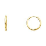 14K Yellow Gold 2mm Huggies Earrings