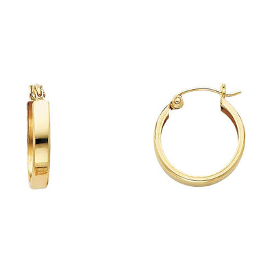 14K Yellow Gold 3mm Huggies Earrings