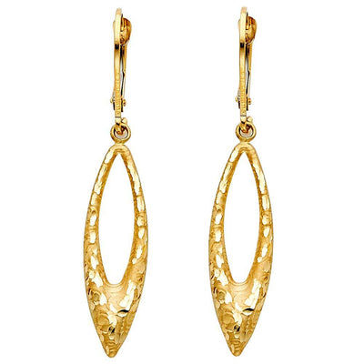 14K Yellow Gold Hanging Earrings