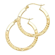 Load image into Gallery viewer, 14k Yellow Gold 1.5mm Hoop Earrings