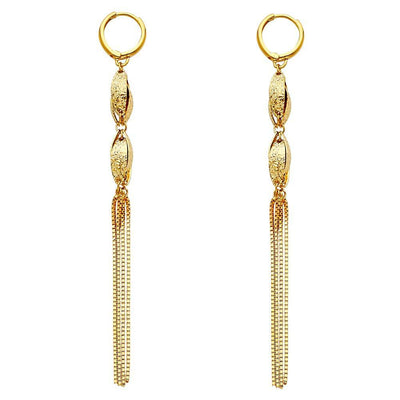 14K Yellow Gold Hanging Earrings