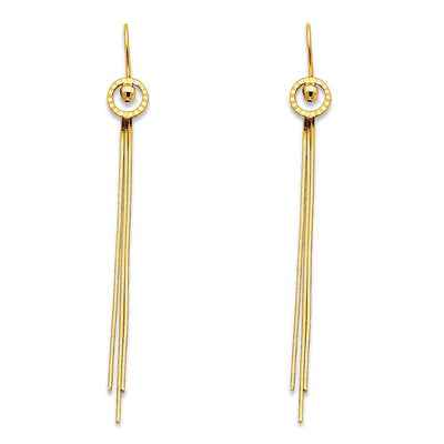 14K Yellow Gold Hanging Earrings