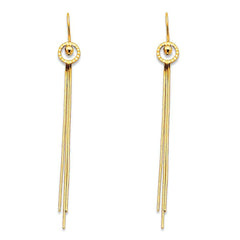 14K Yellow Gold Hanging Earrings