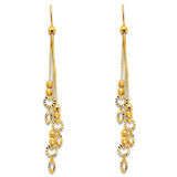 14K Yellow Gold Hanging Earrings