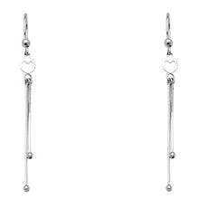 Load image into Gallery viewer, 14K White Gold Hanging Earrings