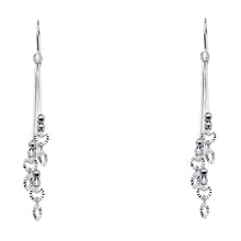 Load image into Gallery viewer, 14K White Gold Hanging Earrings