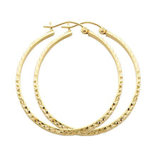 Load image into Gallery viewer, 14K Yellow Gold 3mm DC Hoop Earrings