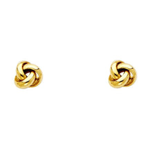 Load image into Gallery viewer, 14K Yellow Gold 6mm Love Knot Earrings