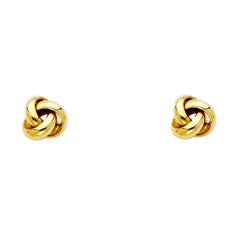 14K Yellow Gold 6mm Love Knot Earrings