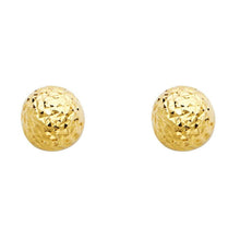 Load image into Gallery viewer, 14K Yellow Gold 9mm DC Half Ball Earrings With Push Back