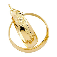 Load image into Gallery viewer, 14K Yellow Gold Diamond Cut Graduated Hoop Earrings