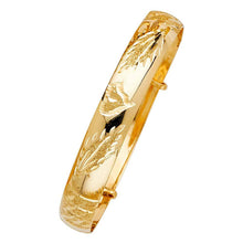 Load image into Gallery viewer, 14K Yellow Gold 8mm Adjustable Bangle