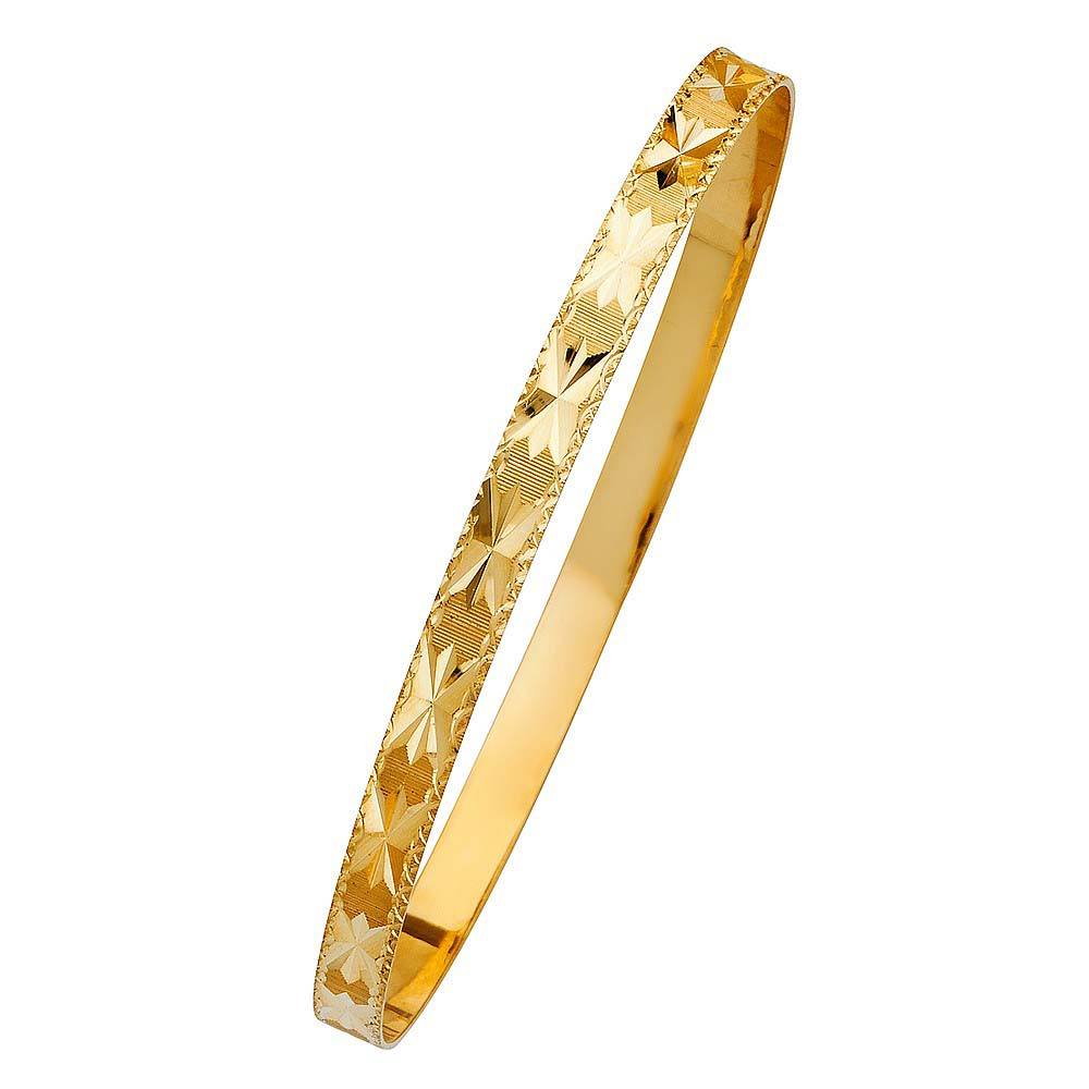 14K Yellow Gold 5mm Solid Bangle