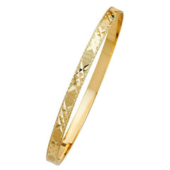 14K Yellow Gold 5mm Solid Bangle