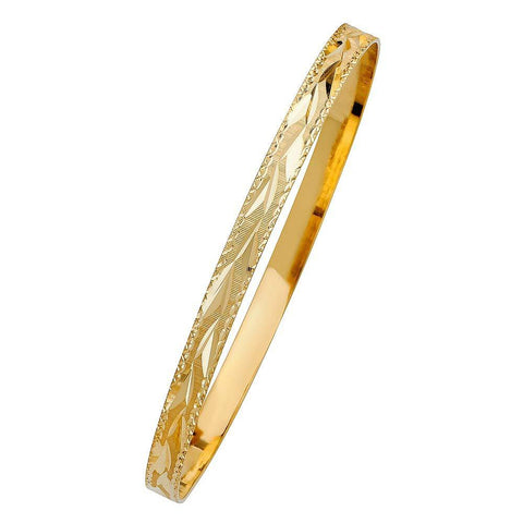 14K Yellow Gold 5mm Solid Bangle