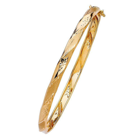 14K Yellow Gold 5mm Flexible Bangle