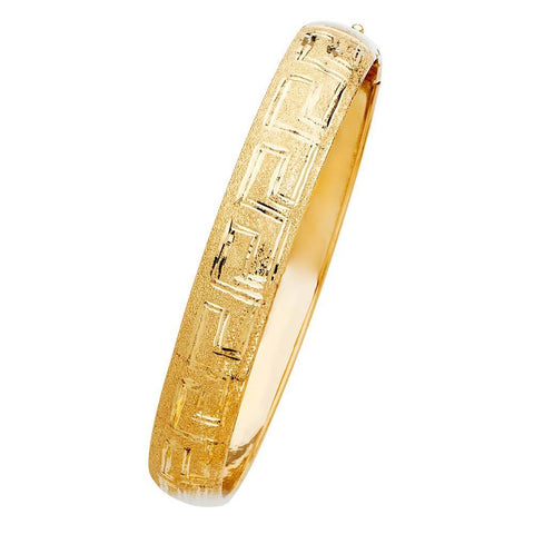 14K Yellow Gold 12mm Flexible Bangle