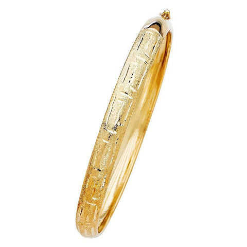 14K Yellow Gold 8mm Flexible Bangle