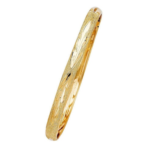 14K Yellow Gold 7mm Flexible Bangle