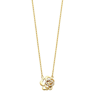 14K Yellow CZ Necklace
