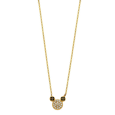 14K Yellow CZ Necklace