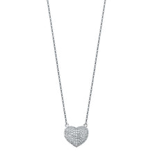 Load image into Gallery viewer, 14K White Micro Pave CZ Necklace