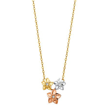 Load image into Gallery viewer, 14K Tricolor CZ Necklace