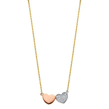 Load image into Gallery viewer, 14K TwoTone CZ Necklace