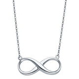 14K White Infinity Necklace