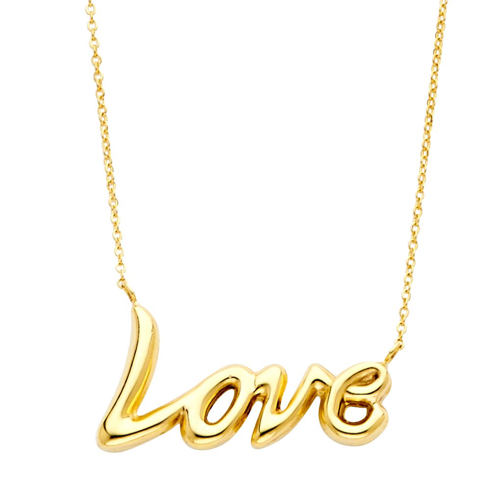 14K Yellow Love Necklace
