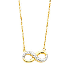 Load image into Gallery viewer, 14K TwoTone Infinity Necklace