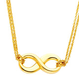 14K Yellow Infinity Necklace